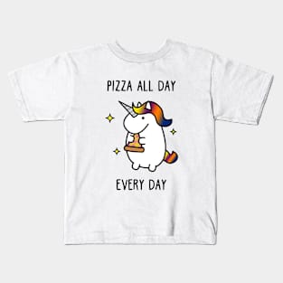 Pizza All Day Every Day Women Unicorn Kids T-Shirt